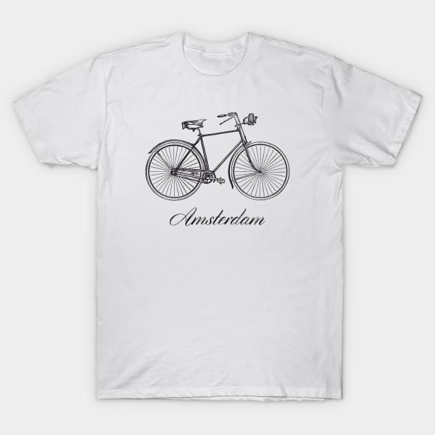 Amsterdam on bike T-Shirt by nametaken